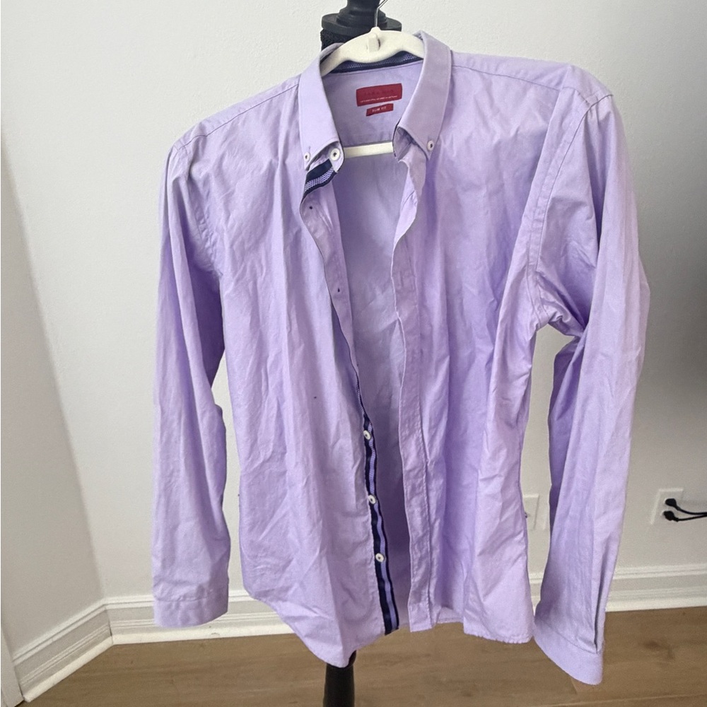 Zara slim fit Lavender Men's Shirt
